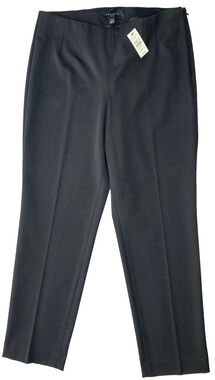 Talbots Pants Womens Size 4P Petite Curvy NEW Black Straight Career Office Wear